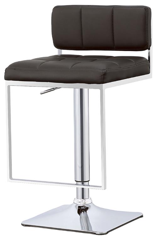 Alameda Adjustable Bar Stool Chrome and Black