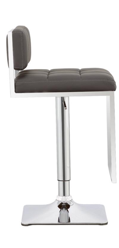 Alameda Adjustable Bar Stool Chrome and Grey