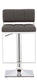 Alameda Adjustable Bar Stool Chrome and Grey