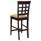 Gabriel Lattice Back Counter Chair Cappuccino (Set of 2)