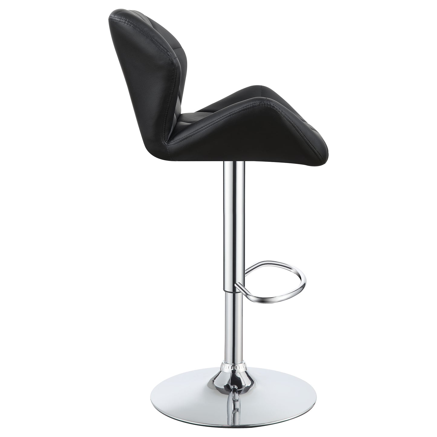 Berrington Upholstered Adjustable Bar Stool Black (Set of 2)