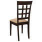 Gabriel Lattice Back Dining Side Chair Cappuccino (Set of 2)