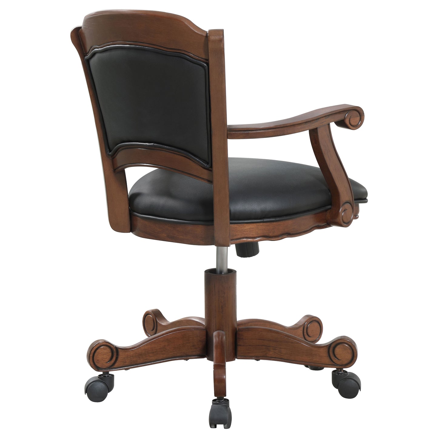 Turk Upholstered Swivel Dining and Game Chair Tobacco