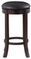 Aboushi Backless Swivel Bar Stool Brown (Set of 2)