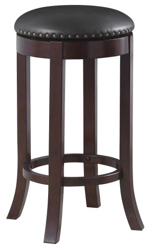 Aboushi Backless Swivel Bar Stool Brown (Set of 2)