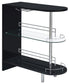 Adolfo Rectangular 2-tier Home Bar Table Black High Gloss