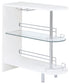 Adolfo Rectangular 2-tier Home Bar Table White High Gloss