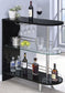 Adolfo Rectangular 2-tier Home Bar Table Black High Gloss