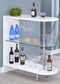 Adolfo Rectangular 2-tier Home Bar Table White High Gloss