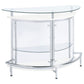 Amarillo Freestanding Glass Top Home Bar Wine Cabinet White