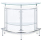 Amarillo Freestanding Glass Top Home Bar Wine Cabinet White