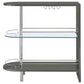 Adolfo Rectangular 2-tier Home Bar Table Grey High Gloss