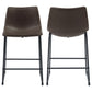 Michelle Upholstered Counter Chair Brown (Set of 2)