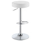 Ramses Adjustable Backless Bar Stool Chrome and White