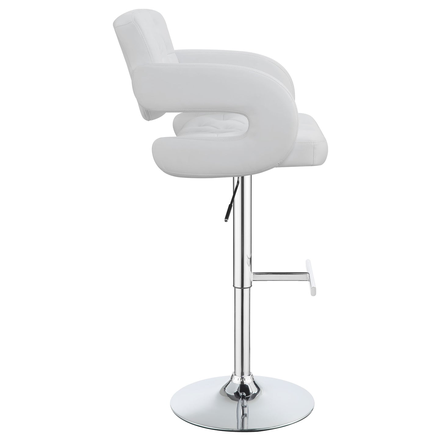 Brandi Adjustable Bar Stool Chrome and White