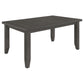 Dalila Rectangular 66-inch Wood Dining Table Dark Grey