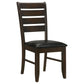 Dalila Wood Dining Side Chair Cappuccino (Set of 2)