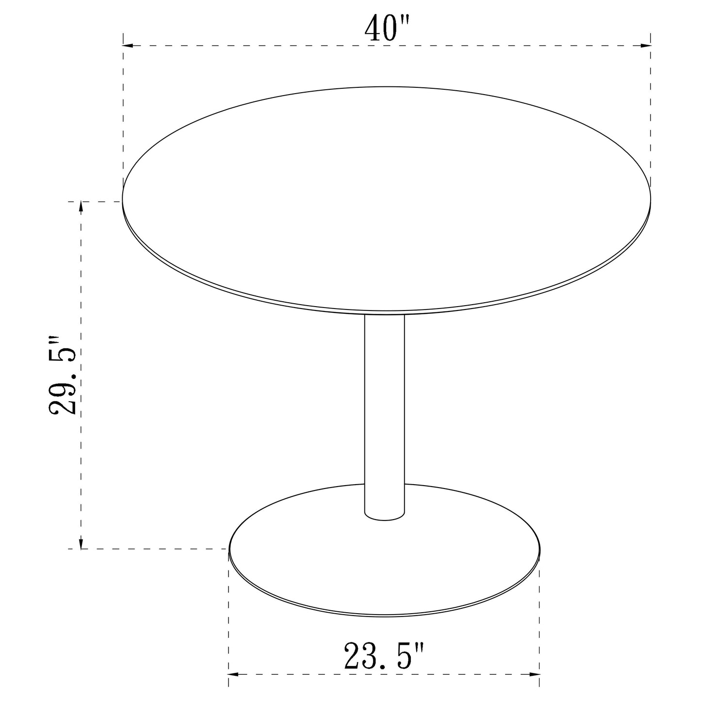 Lowry Round 40-inch Wood Top Dining Table White