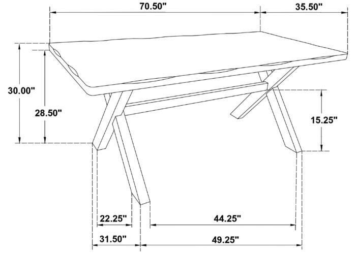 Alston Rectangular 71-inch Dining Table Knotty Nutmeg