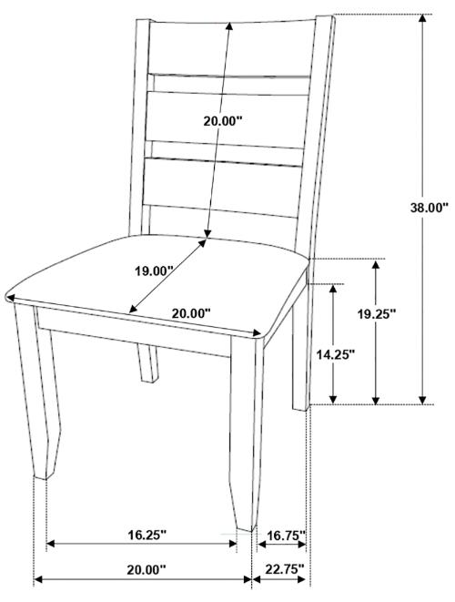 Alston Wood Dining Side Chair Knotty Nutmeg (Set of 2)