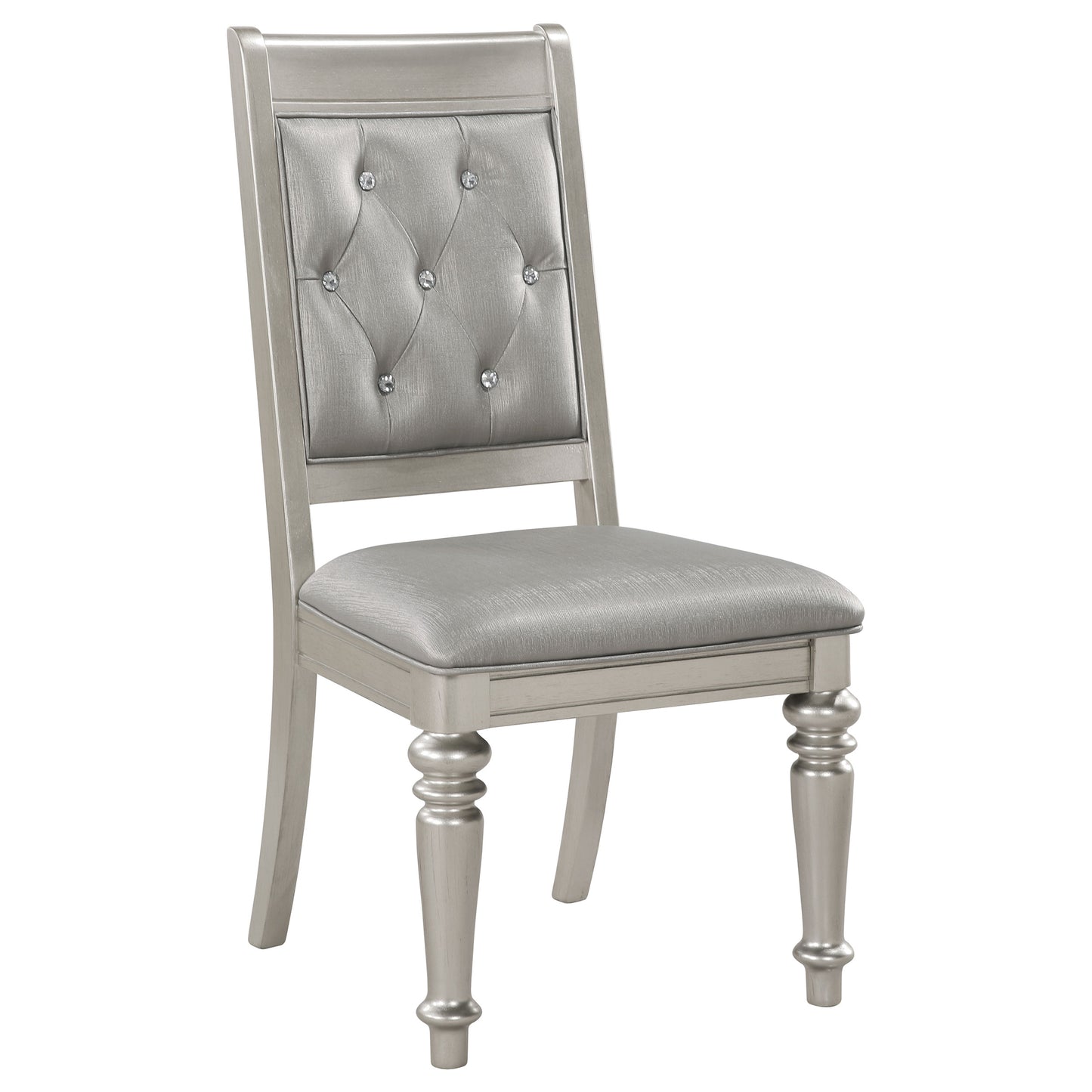 Bling Game Dining Side Chair Metallic Platinum (Set of 2)