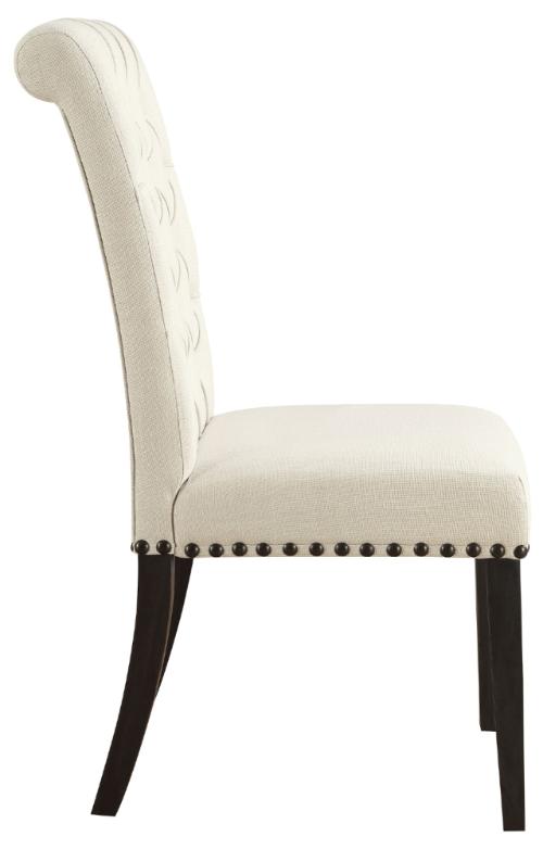 Alana Fabric Upholstered Dining Side Chair Beige (Set of 2)