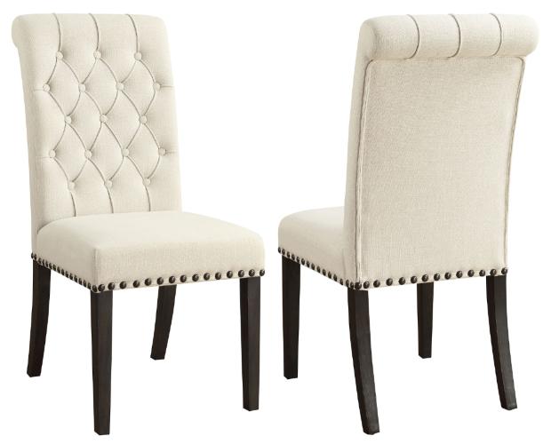 Alana Fabric Upholstered Dining Side Chair Beige (Set of 2)