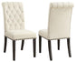 Alana Fabric Upholstered Dining Side Chair Beige (Set of 2)