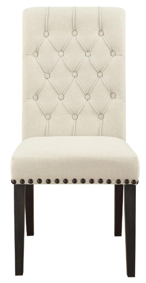 Alana Fabric Upholstered Dining Side Chair Beige (Set of 2)