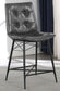 Aiken Upholstered Tufted Counter Chair Charcoal (Set of 2)