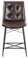 Aiken Upholstered Tufted Counter Chair Brown (Set of 2)