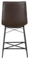 Aiken Upholstered Tufted Counter Chair Brown (Set of 2)