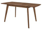 Alfredo 63-inch Extension Leaf Dining Table Natural Walnut