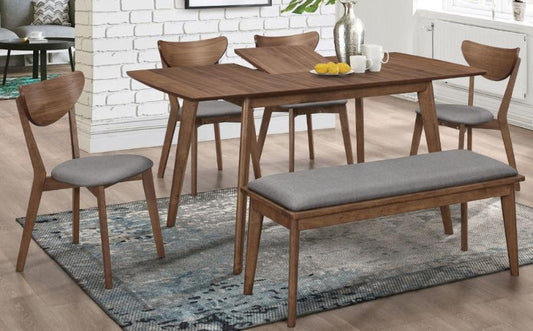 Alfredo 6-piece Butterfly Leaf Dining Set Natural Walnut