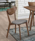 Alfredo Dining Side Chair Grey and Natural Walnut (Set of 2)