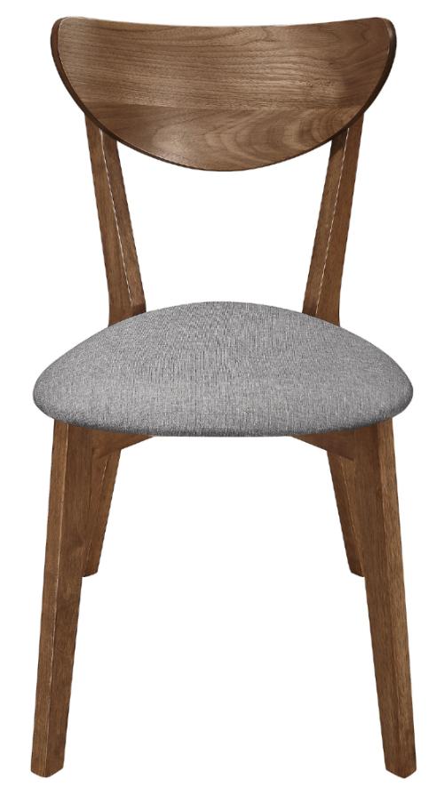 Alfredo Dining Side Chair Grey and Natural Walnut (Set of 2)