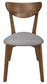 Alfredo Dining Side Chair Grey and Natural Walnut (Set of 2)