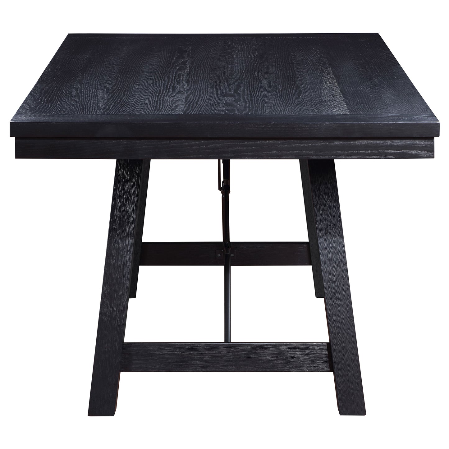 Newport 6-piece Rectangular Trestle Dining Table Set Black