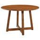 Dinah Round 47-inch Solid Wood Dining Table Walnut