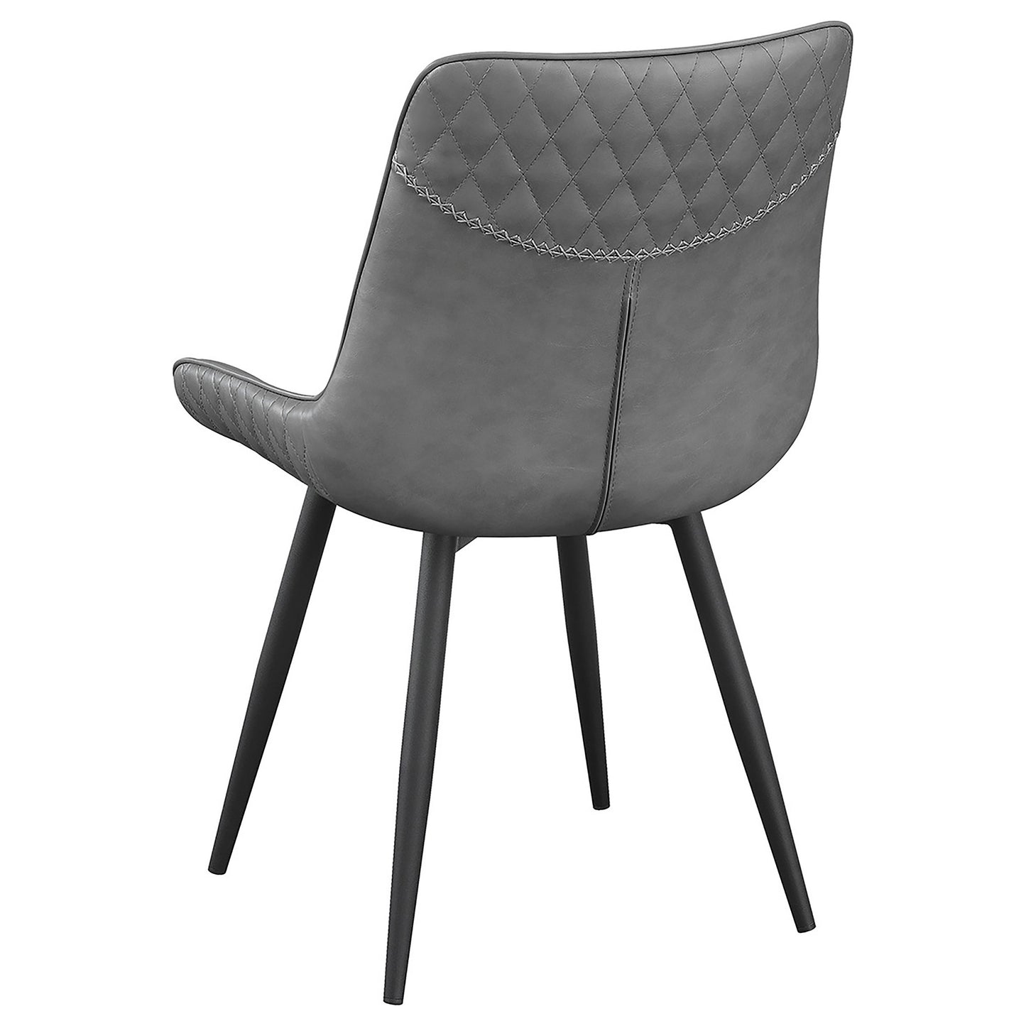 Brassie Upholstered Swivel Dining Side Chair Grey (Set of 2)