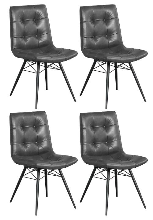 Aiken Upholstered Dining Side Chair Charcoal (Set of 4)