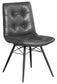 Aiken Upholstered Dining Side Chair Charcoal (Set of 4)