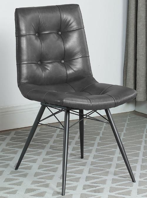 Aiken Upholstered Dining Side Chair Charcoal (Set of 4)