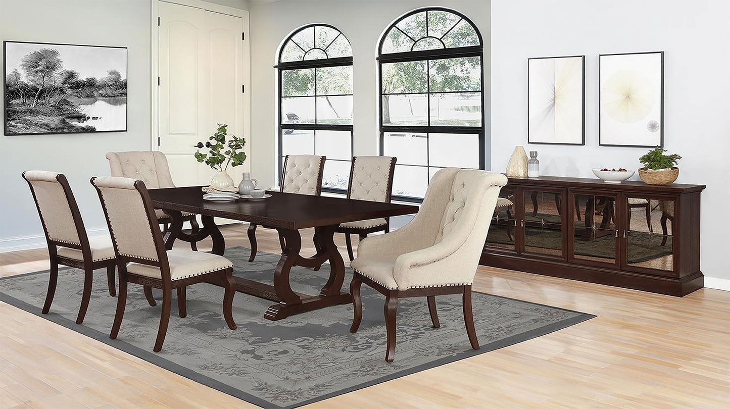 Brockway 104-inch Extension Leaf Dining Table Antique Java