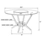 Abby Round 54-inch Lazy Susan Dining Table White High Gloss