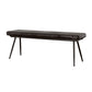 Misty Leather Upholstered Dining Bench Antique Espresso