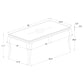 Carone Rectangular 61-inch Glass Top Dining Table White