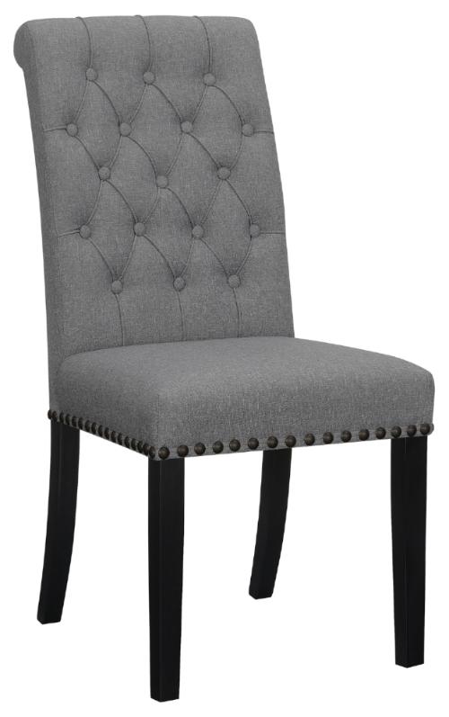 Alana Fabric Upholstered Dining Side Chair Grey (Set of 2)