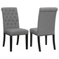 Alana Fabric Upholstered Dining Side Chair Grey (Set of 2)