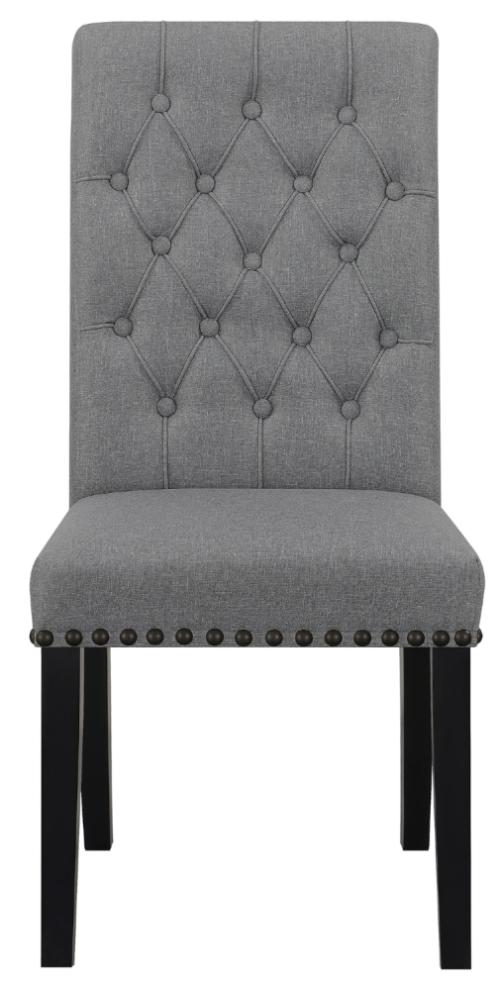 Alana Fabric Upholstered Dining Side Chair Grey (Set of 2)